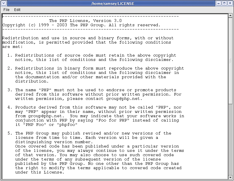 The text editor window