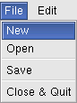 The file menu