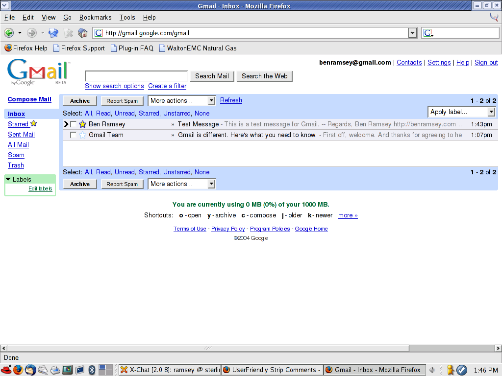 Gmail inbox screenshot