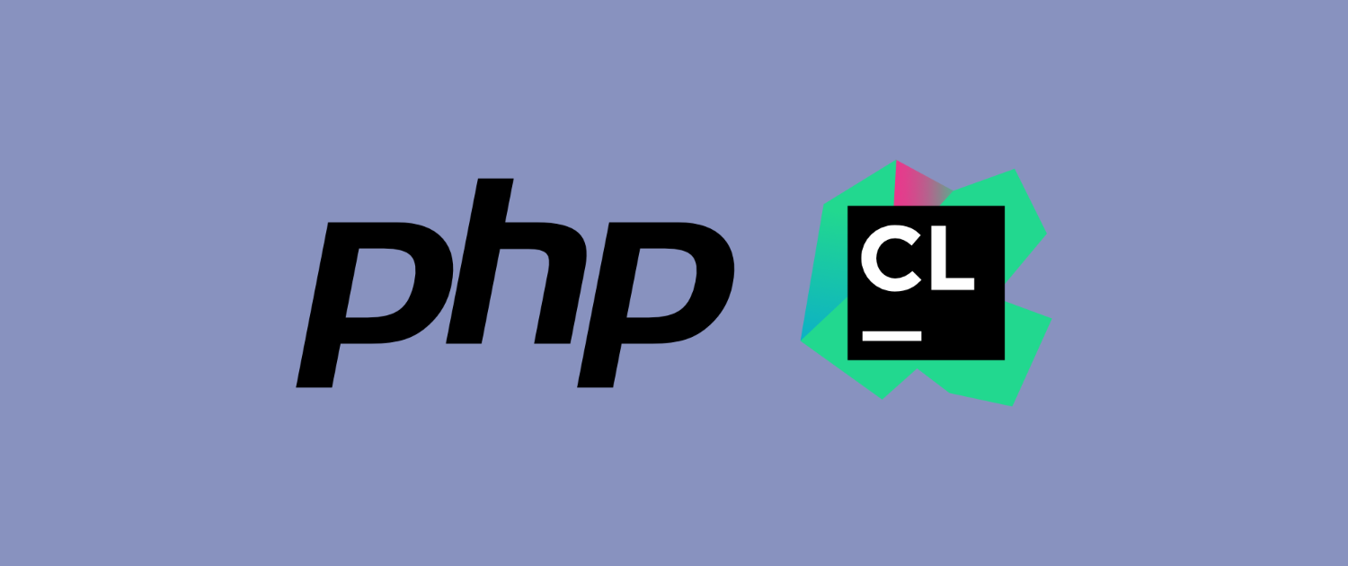 The PHP logo alongside the CLion logo